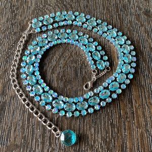 Rhinestone chain hip belt